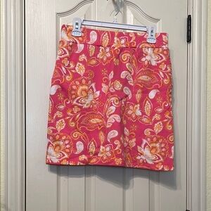 Belle by Kim Gravel Paisley Pink and Orange skort